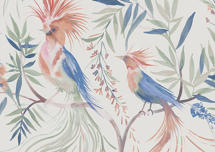 Birds of Paradise, Cream - Twist&Fit Roller Blind - Image 6
